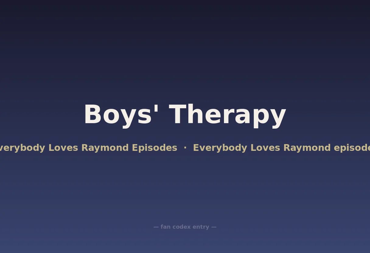 Boys' Therapy